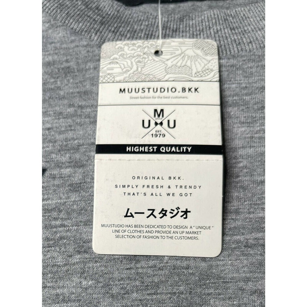 NEW Muustudio Muunique Bangkok Drawing Artist Gray Tourist Souvenir T-Shirt Sz S - Picture 5 of 9